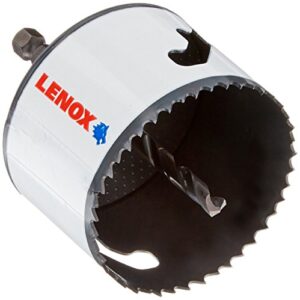 lenox tools hole saw, bi-metal, speed slot, arbored, 2-7/8-inch (1772962)