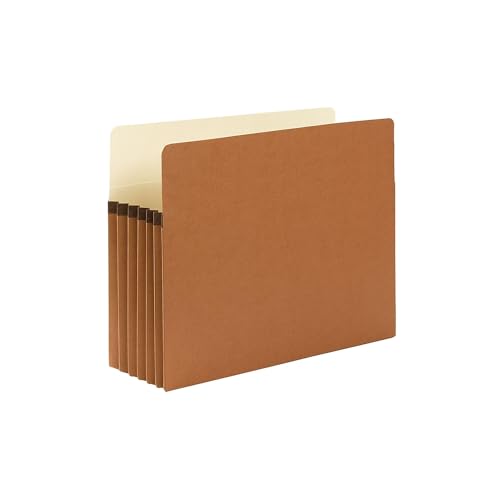 Smead® Redrope File Pockets, Letter Size, 5 1/4" Expansion, 30% Recycled, Redrope, Box Of 50