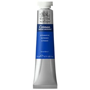 winsor & newton cotman watercolor paint, 21ml (0.71-oz) tube, ultramarine