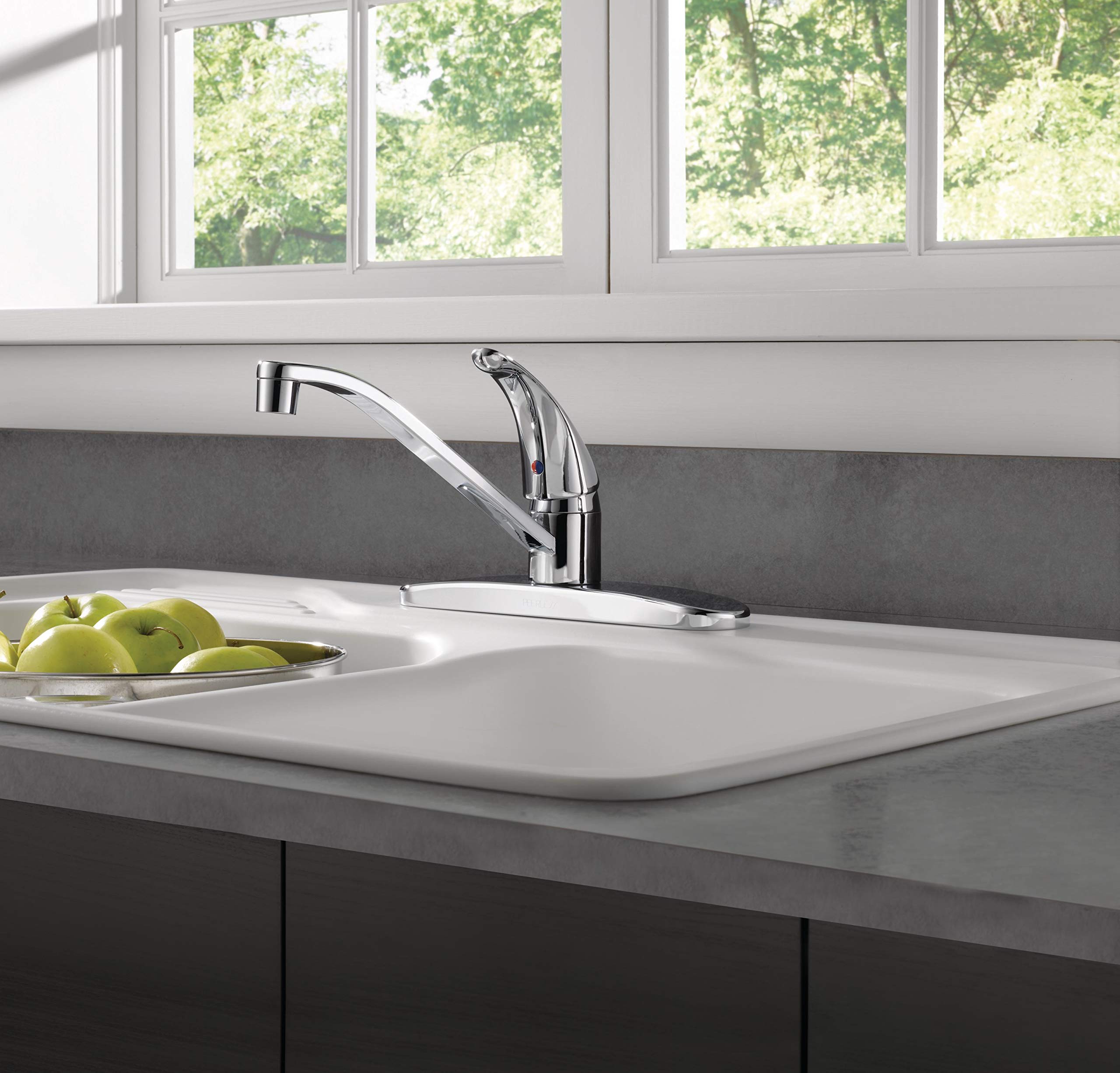 Peerless Single-Handle Kitchen Sink Faucet, Chrome P110LF