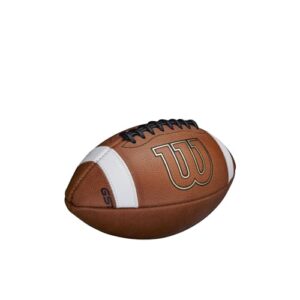 Wilson GST Leather Game Football - Brown, Junior Size