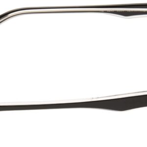 Ray-Ban RX5245 Square Prescription Eyeglass Frames, Black On Transparent/Demo Lens, 54 mm