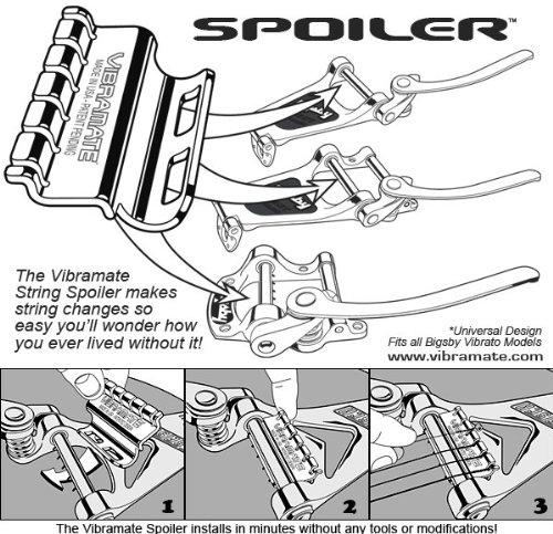 Vibramate String Spoiler For Bigsby Vibratos, Stainless Steel