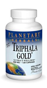 planetary herbals triphala gold 550mg cleanser & tonifier extra strength ayurvedic - 120 veggi caps