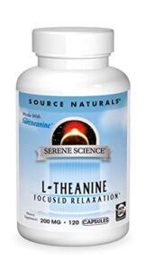 source naturals serene science l-theanine 200 mg capsule, 120 count