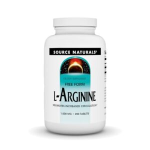 source naturals l-arginine free form* - 1000 mg, 200 tablets