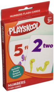 hasbro playskool ages 3+ pre-k numbers flash cards, 36 cards