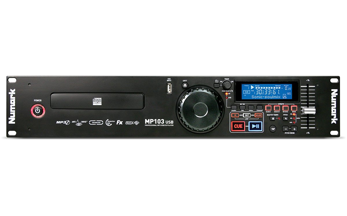 Numark MP103USB | Rackmount USB and CD Player With Dedicated Pitch and Master Tempo Controls, Performance-Driven Inputs / Outputs and Support for CD & MP3CD