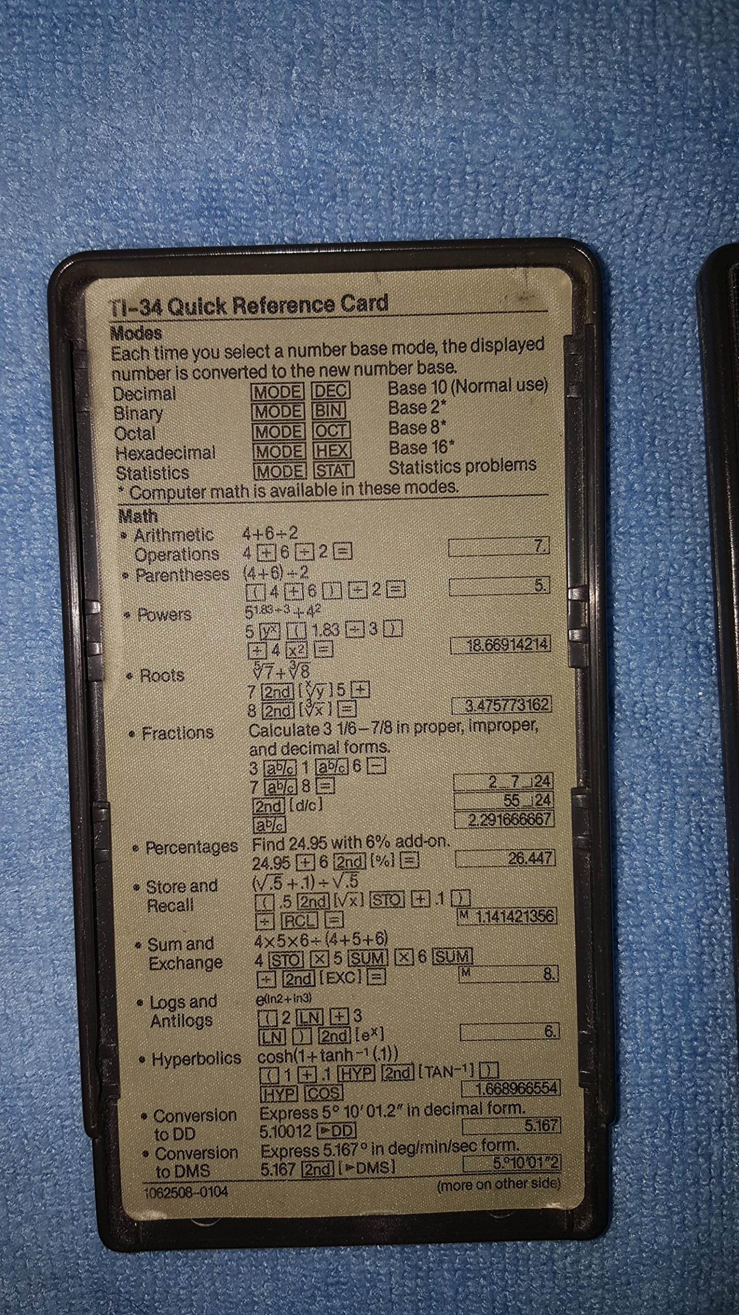 Texas Instruments TI-34 Calculator