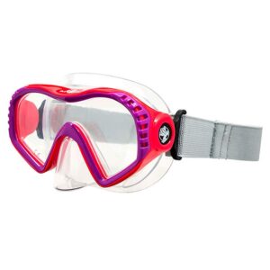 akona joey single lens children's snorkeling mask with elastic strap - pink/purple