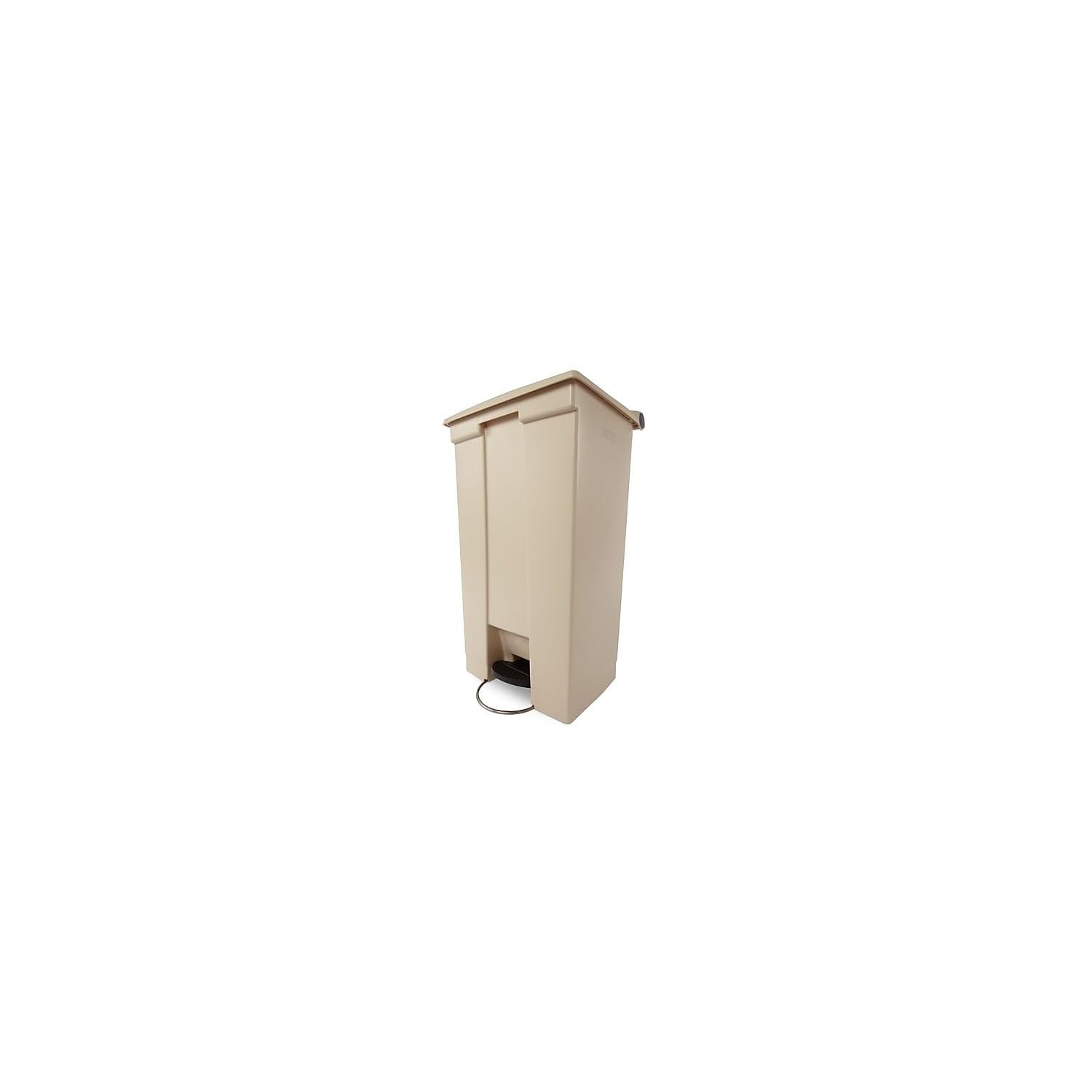 Rubbermaid Commercial Products HDPE Step-On Mobile Trash Can/Container, 23-Gallon, Beige, Hands-Free Garbage Can for Medical Waste in Hospitals/Lab/Emergency/Patient Rooms