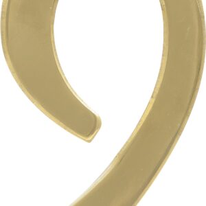 HIllman 847051 4-Inch Nail-On Traditional Solid Brass House Number 9