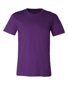 bella canvas unisex jersey short sleeve tee, team purple, large