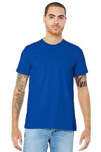 bella+canvas unisex jersey short sleeve tee, true royal, x-large