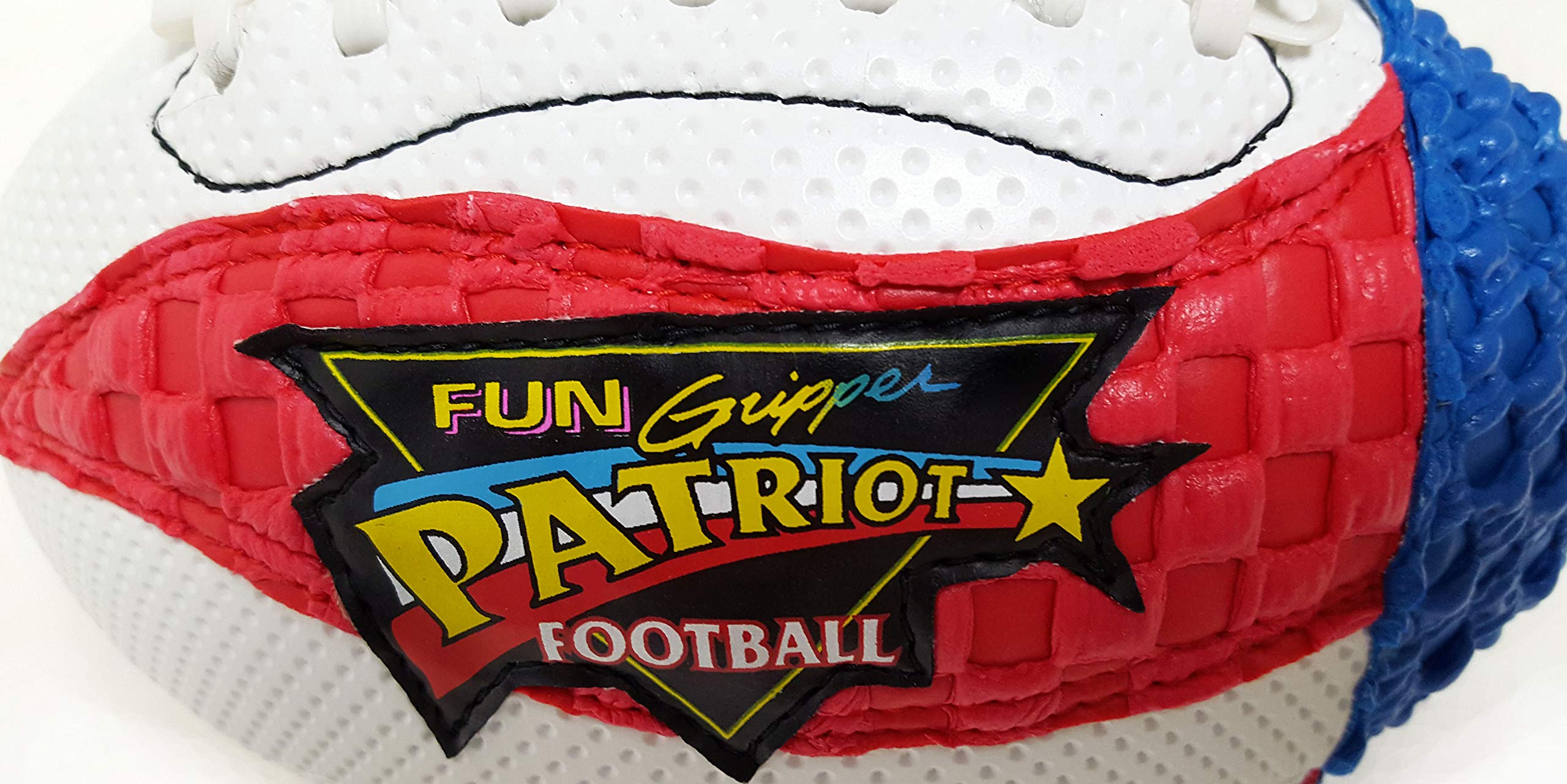 fun gripper 8.5 Patriot Football (PEE WEE) Size (PATRIOTIC) - RED,WHITE & BLUE by: Saturnian I P.E Supplier