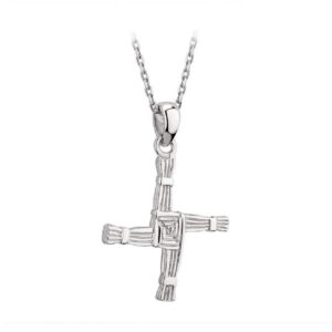 avantaway st brigids cross necklace sterling silver 2 sided irish made