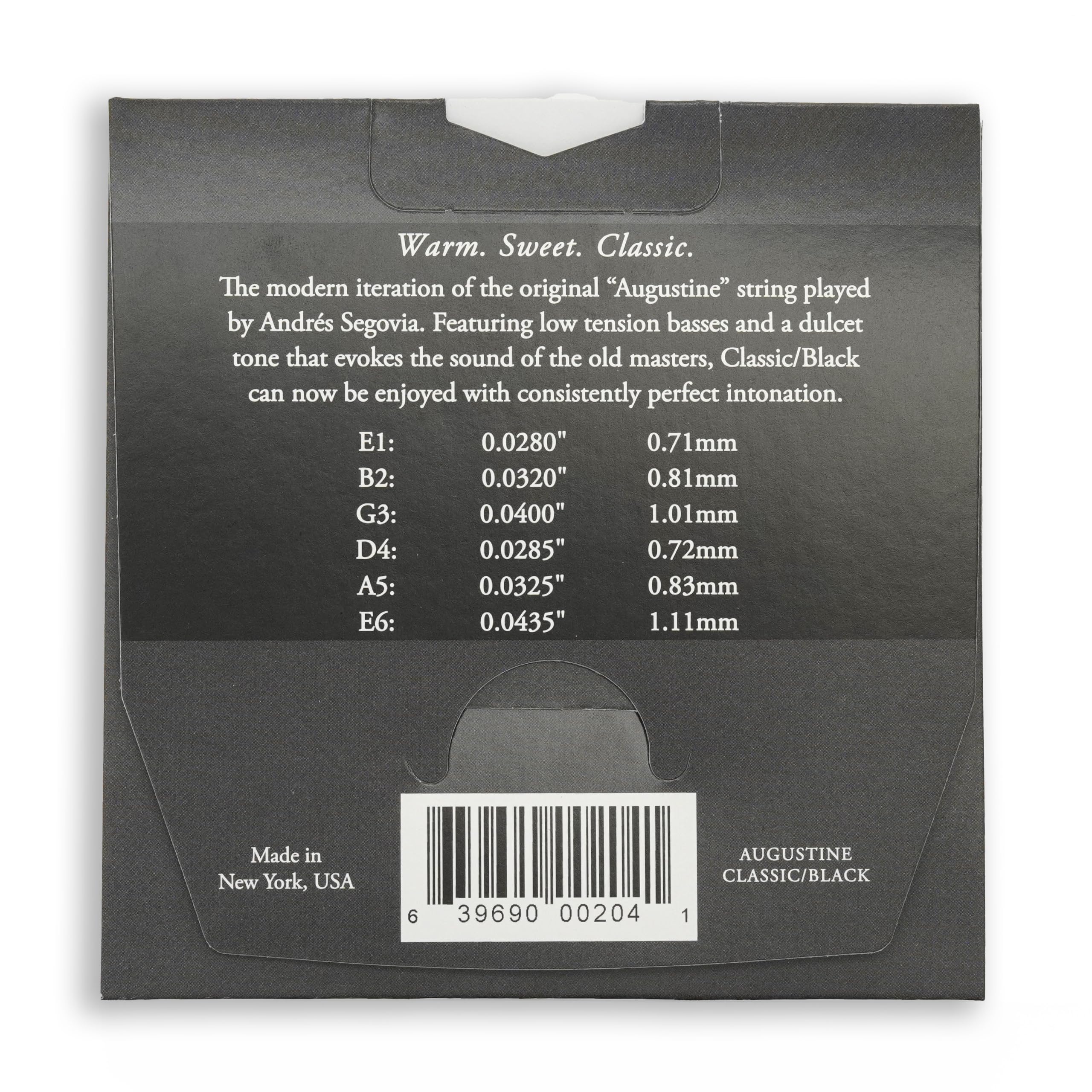 Augustine Classic Black Set, Low Tension Classical Guitar Strings - 1 Set