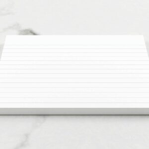 Silvine Luxpad 6x4" Gluebound Revision & Presentation Cards - White. 50 Cards Per Pad, Lined with Headline.