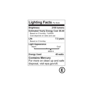 LimoStudio (4 Pack) 45W CFL Light Bulb, Compact Fluorescent Lighting Full Spectrum Photo Bulb, Daylight Pure White, 5500K, 2100LM, E26, E27, AGG117