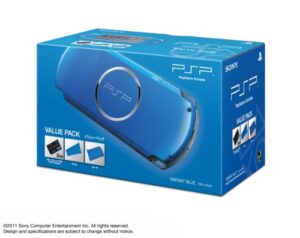 sony psp playstation portable console japan model psp-3000 vibrant blue value pack | pspj-30024 (japan import)