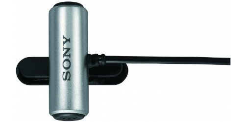 Sony ECMCS3 Clip Style Omnidirectional Stereo Microphone, Silver,Wired