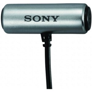 Sony ECMCS3 Clip Style Omnidirectional Stereo Microphone, Silver,Wired