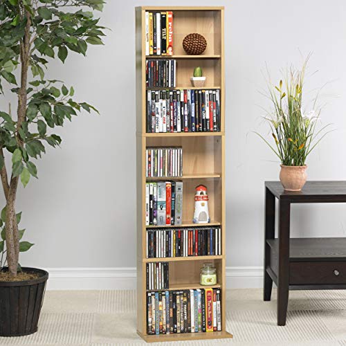 Atlantic 74735728 Summit CD DVD Shelf For Inside, Media & collectable storage, Engineered Wood, Maple, FURNITURE