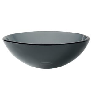 Kraus GV-104-14 Clear Black 14 inch Glass Vessel Bathroom Sink