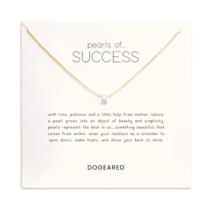 dogeared pearls of success necklace 16" gold one size