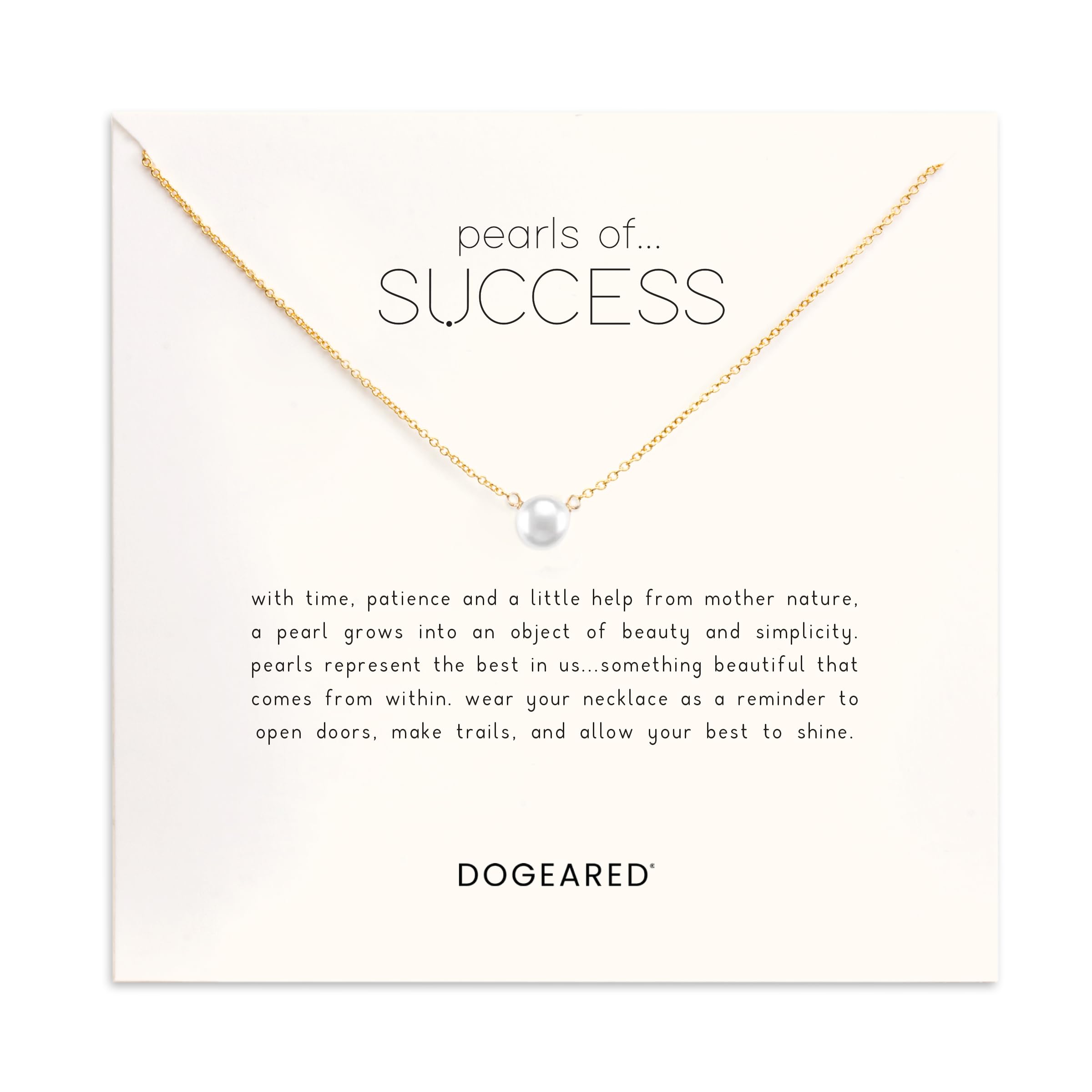 Dogeared Pearls of Success Necklace 16" Gold One Size