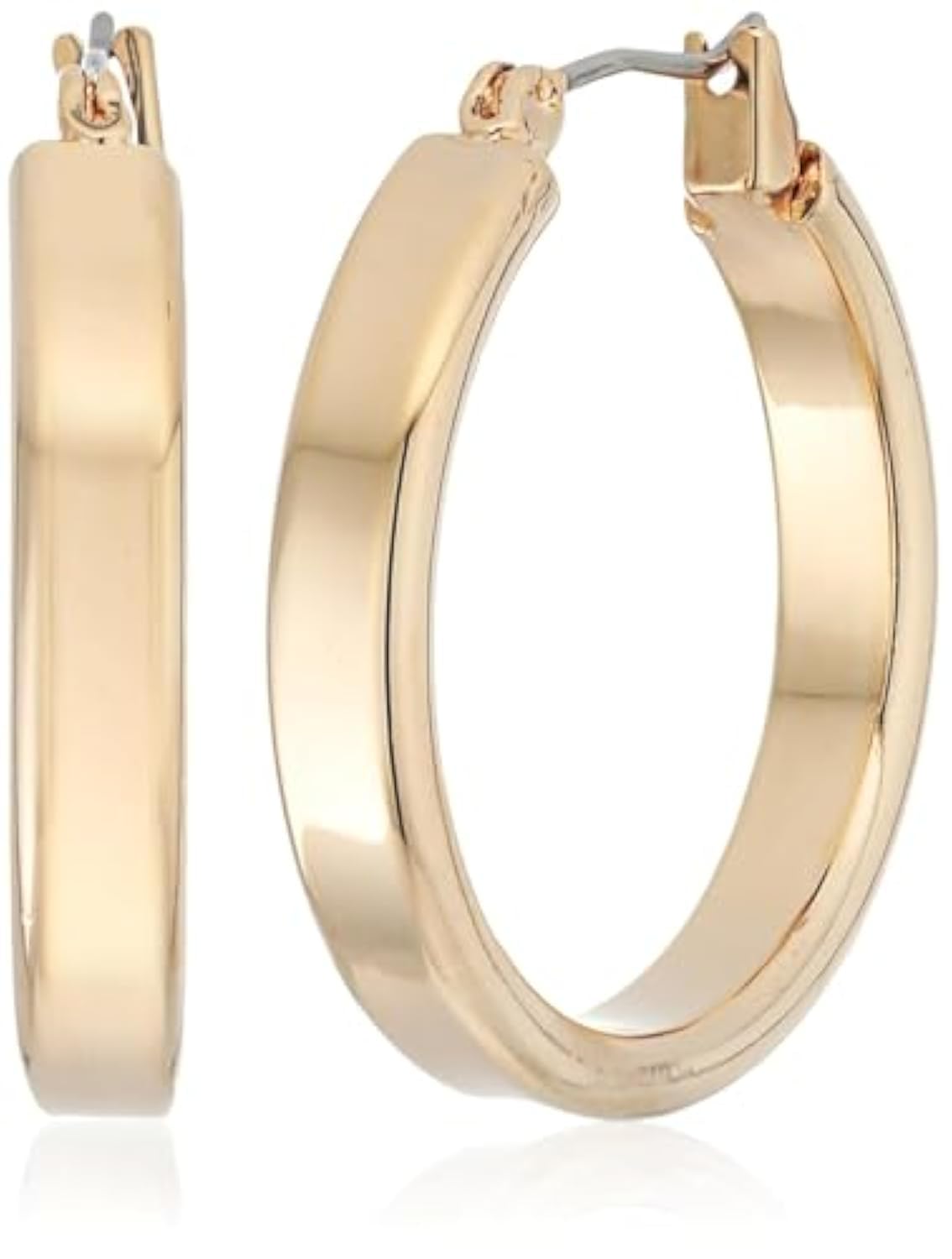 GUESS "Basic" Gold Small Wedding Band Hoop Earrings