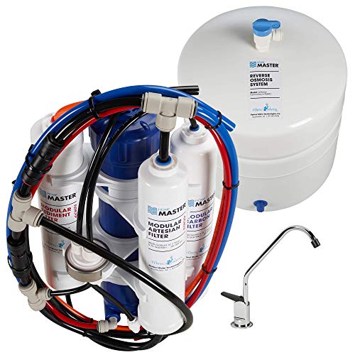 Home Master TMAFC Artesian Full Contact Reverse Osmosis System, 7-stages, Patented 2-Pass Alkaline Remineralization, Fast 4.5s Fill Rate, 8.5” catalytic carbon, 5-year limited parts