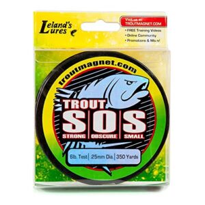 znitro leland's lures trout magnet s.o.s. fishing line, fishing equipment and accesories, 350 yd, 6 lb test, (87313)