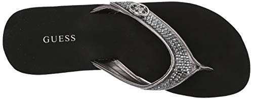 GUESS Womens Sarraly Flip-Flop, Pewter 179, 8 US