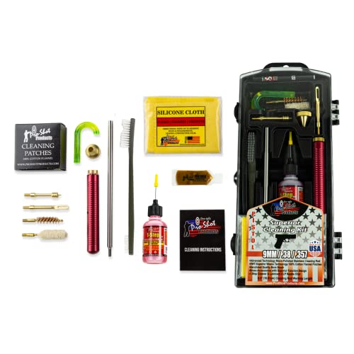 Pro Shot .38-357 Caliber/9-mm Pistol Box Cleaning Kit, Multi, P38/9KIT (P38/9KIT)