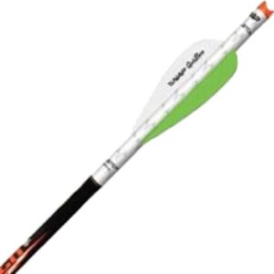 new archery products quikfletch quikspin 3-inch 3-vane stabilizing fletching - green/white