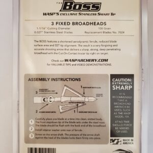 Wasp Archery Products Boss SST 4-Blade 100 grain Broadhead