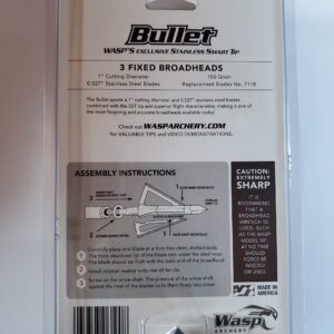 Wasp Bullet 100 Grain Three (3) blade Broadhead