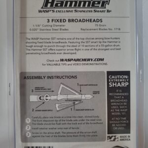 WASP Archery Hammer SST 75G 3PK