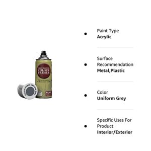 The Army Painter Color Primer Spray Paint, Uniform Grey, 400ml, 13.5oz - Acrylic Spray Undercoat for Miniature Painting - Spray Primer for Plastic Miniatures