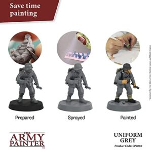 The Army Painter Color Primer Spray Paint, Uniform Grey, 400ml, 13.5oz - Acrylic Spray Undercoat for Miniature Painting - Spray Primer for Plastic Miniatures