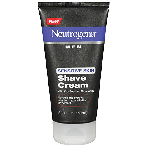 Neutrogena Men's Shaving Cream For Sensitive Skin, Shave Cream Pro-Soothe Technology to Protect Against Razor Bumps & Ingrown Hairs, Dye-Free 5.1 fl. oz (Pack of 2)