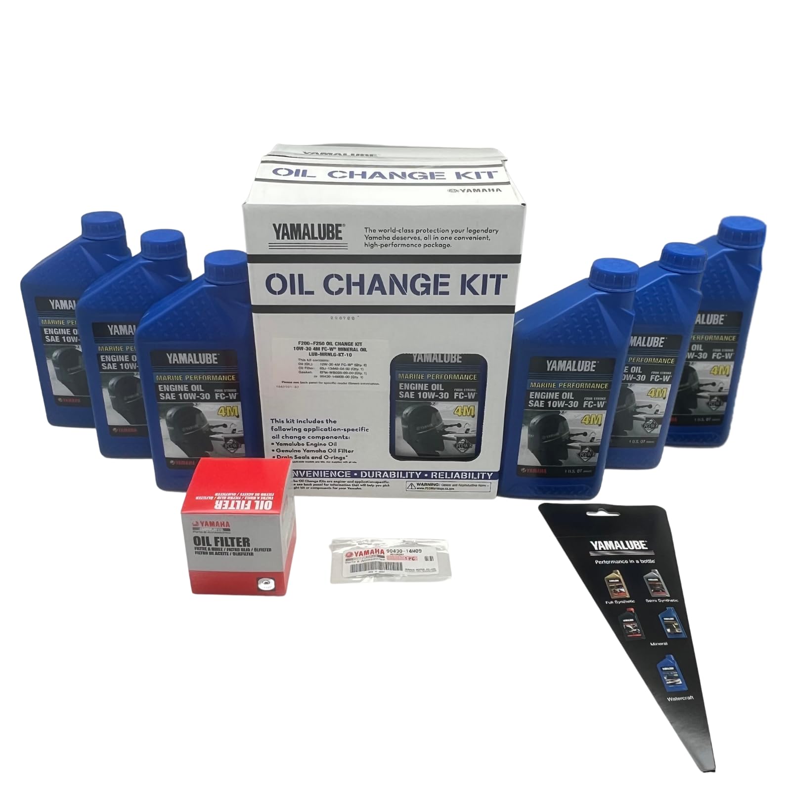 Yamaha Original OEM Yamalube LUB-MRNLG-KT-10 F200-F250 Oil Change Kit W/Yamaha OEM Filter Part #69J-13440-04-00