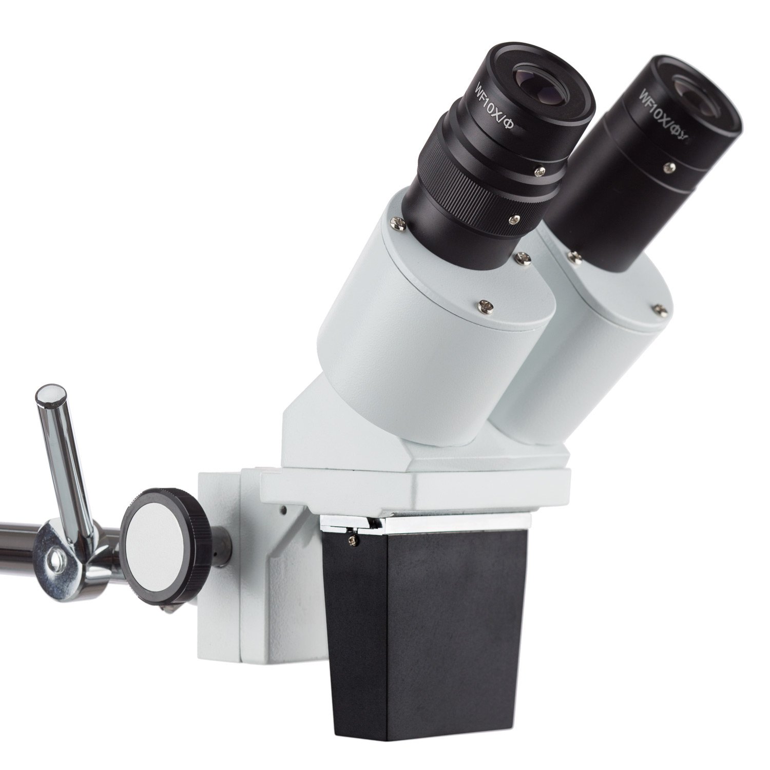 AmScope SE400-Y Professional Binocular Stereo Microscope, WF10x and WF15x Eyepieces, 10X and 15X Magnification, 1X Objective, LED Lighting, Boom-Arm Stand, 110V-120V