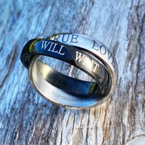 FORGIVEN JEWELRY RSTL True love will wait Purity Band Stainless Steel Ring size 6-Christian Jewelry