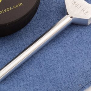 Om 136.1 Weighted Tuning Fork for Healing from Omnivos for Reducing Pain from Inflammation, Reduce Stress, Meditation, Made in The USA