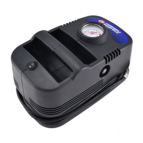 Campbell Hausfeld 150 PSI Tire Inflator, 120 Volt Auto Tire Pump, Portable Air Compressor for Car and Bicycle Tires and other Inflatables (RP410099AV)