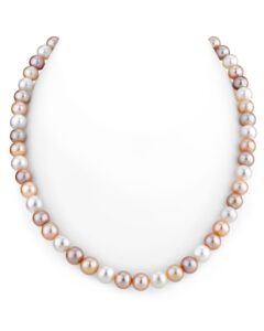 the pearl source 6.5-7.0mm aaa quality multicolor freshwater cultured pearl necklace for women in 18" princess length