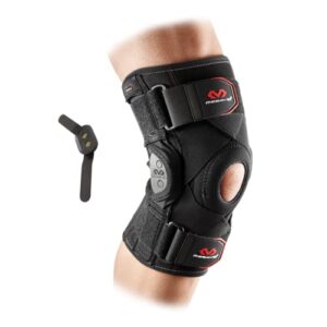 mcdavid maximum support knee brace with hinges (429x). compression and stability straps for acl, lcl, arthritis, tendonitis, mcl, patella. left and right. men and women.