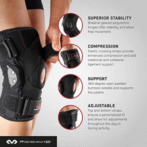 McDavid Maximum Support Knee Brace with Hinges (429X). Compression and Stability Straps for ACL, LCL, Arthritis, Tendonitis, MCL, Patella. Left and Right. Men and Women.